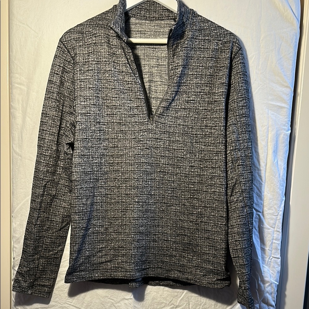Lululemon Athletica Black and Gray Zip Up Sweater